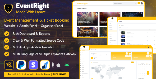 EventRight – Ticket Sales and Event Booking & Management System – (saas)
