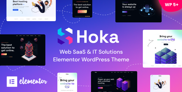 Hoka – Web SaaS & IT Solutions Elementor WordPress Theme