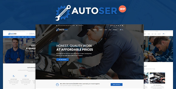 Autoser – Car Repair and Auto Service WordPress Theme
