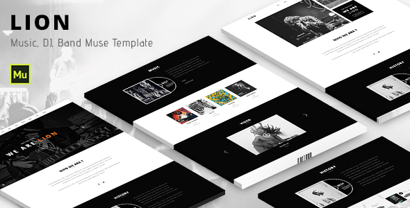 Lion – Music Adobe Muse template