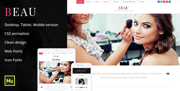 Beau – Beauty Salon Template